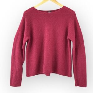 VTG Eileen Fisher Mohair Blend Magenta Pullover Sweater Women Petite L Hong Kong